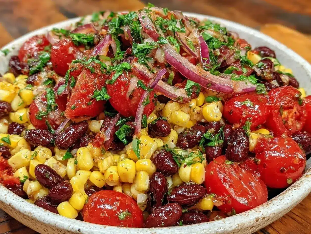 Fresh Mexican Corn and Black Bean Salad preparation steps