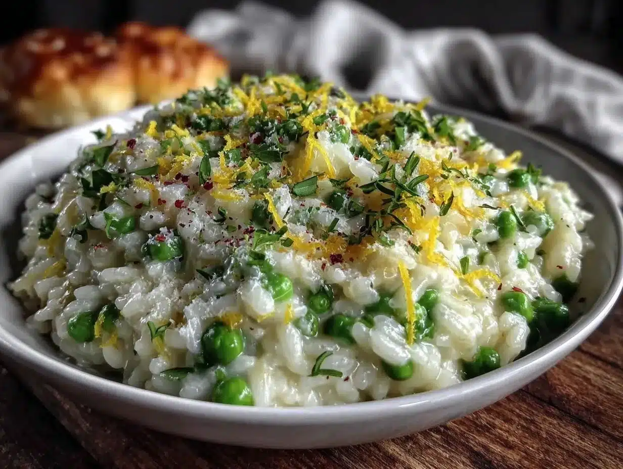 fresh spring risotto preparation steps