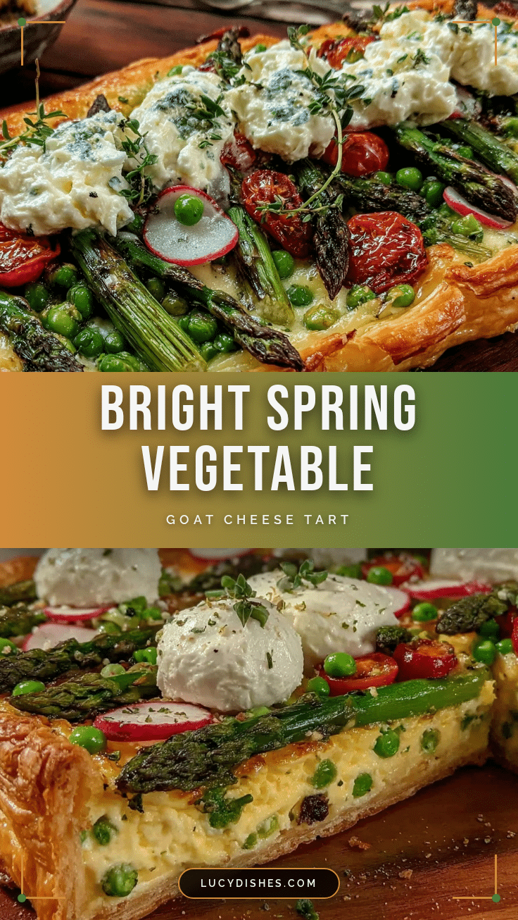 fresh spring vegetable and goat cheese tart recipe