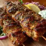 greek chicken souvlaki - featured image