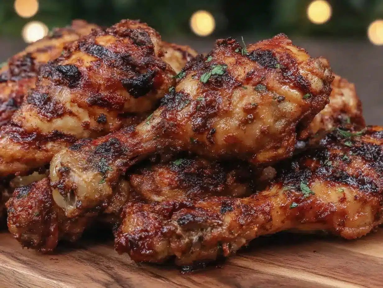 grilled BBQ chicken drumsticks preparation steps