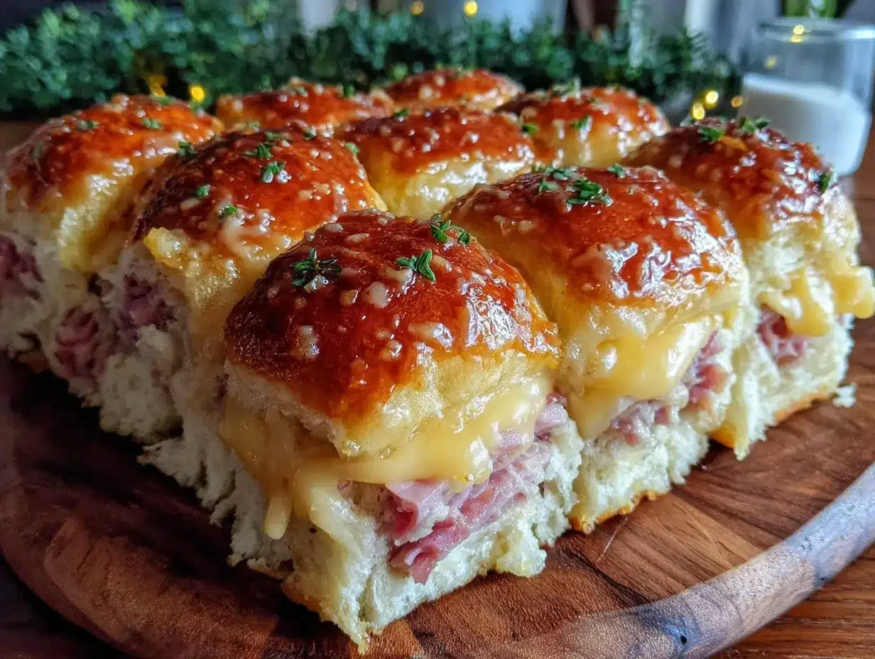 Hawaiian Roll Ham and Cheese Sliders preparation steps