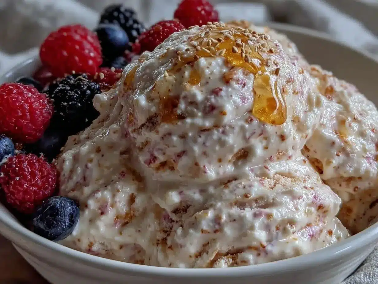 healthy cottage cheese protein ice cream preparation steps