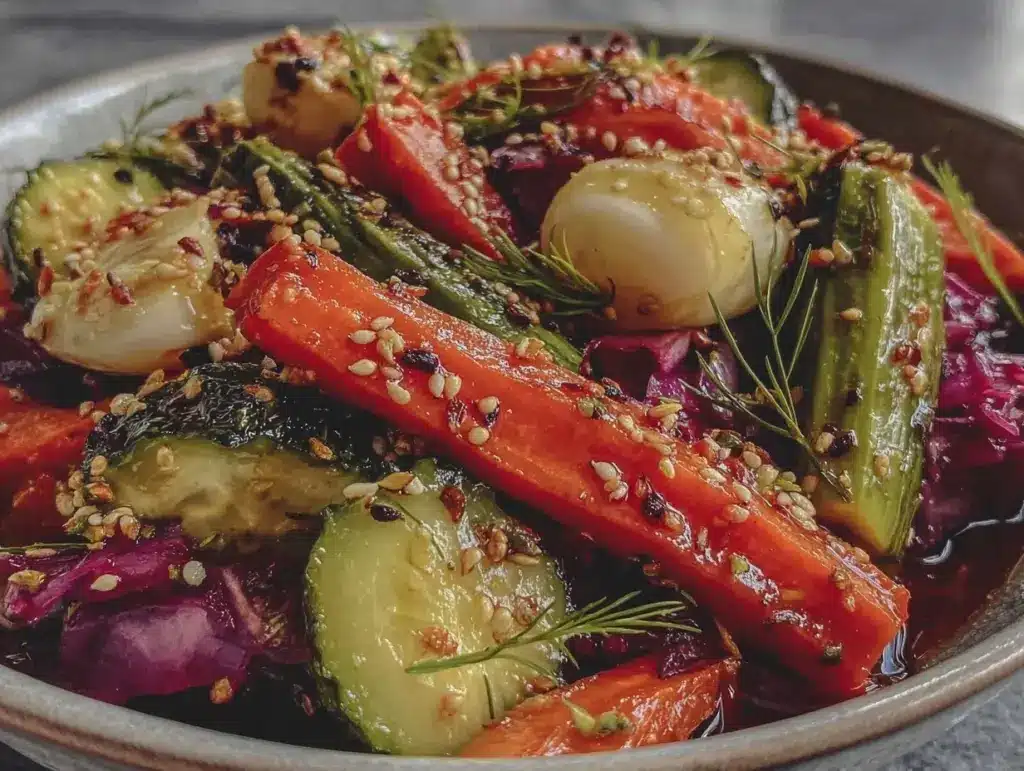 healthy fermented pickled vegetables recipe - featured image