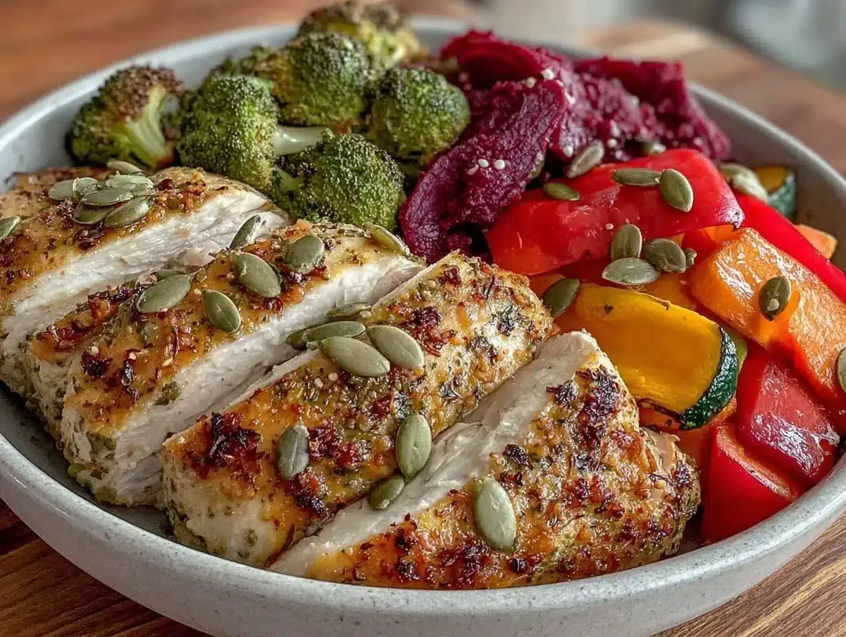 Healthy Gestational Diabetes Chicken and Veggie Bowl preparation steps