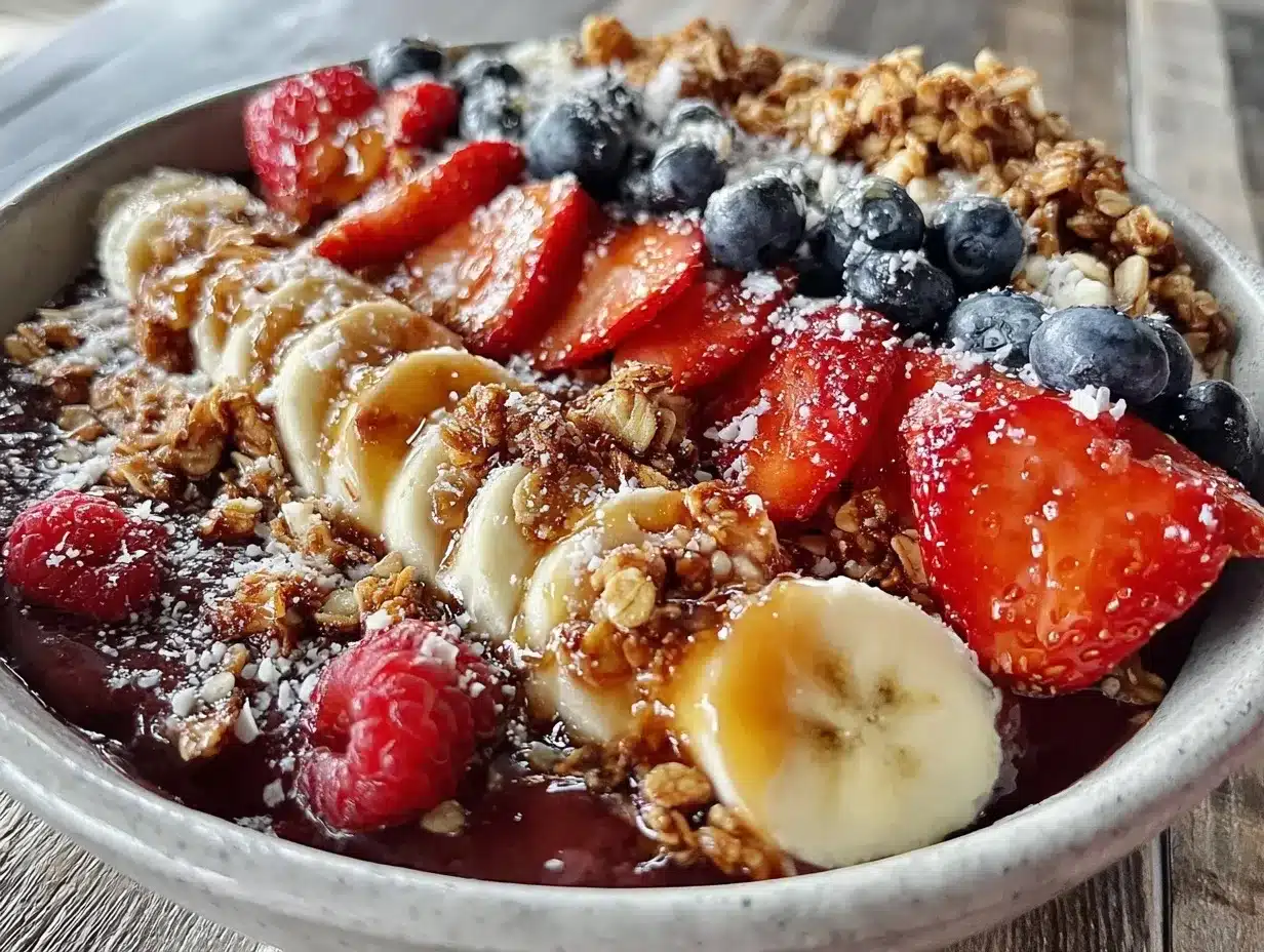 healthy high-protein acai bowl preparation steps