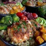 healthy high-protein chicken meal prep bowls - featured image