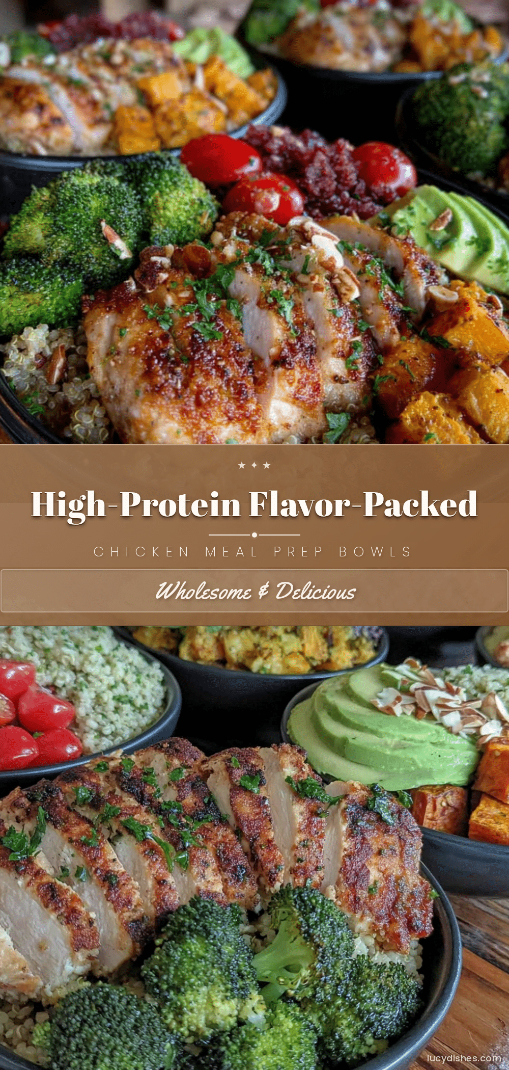 healthy high-protein chicken meal prep bowls recipe