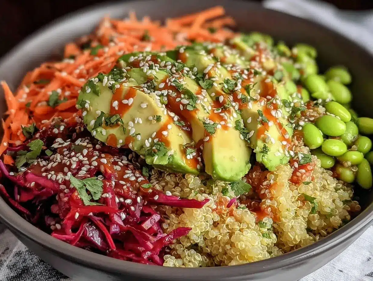 healthy high-protein edamame buddha bowl preparation steps