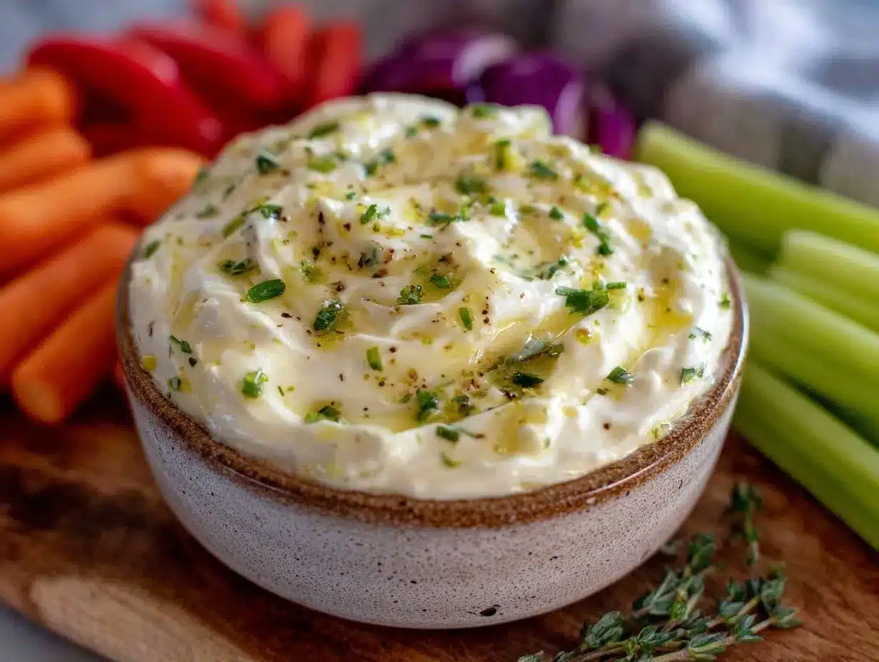 Healthy High-Protein Greek Yogurt Ranch Dip preparation steps