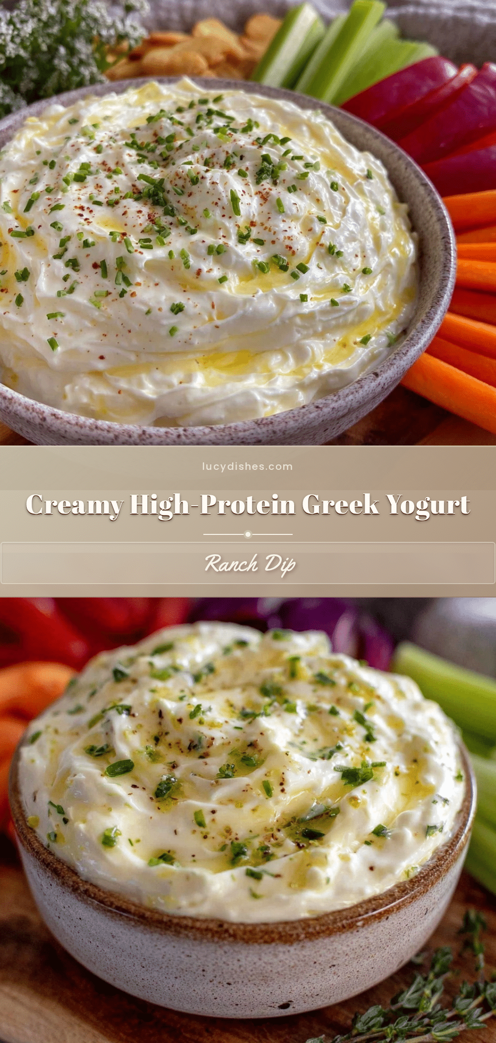 Healthy High-Protein Greek Yogurt Ranch Dip recipe
