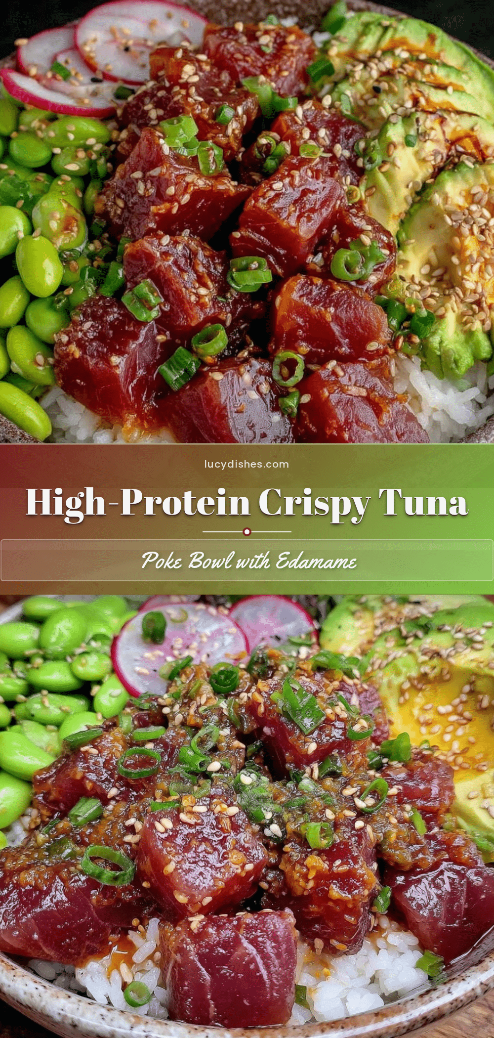 healthy high-protein tuna poke bowl recipe