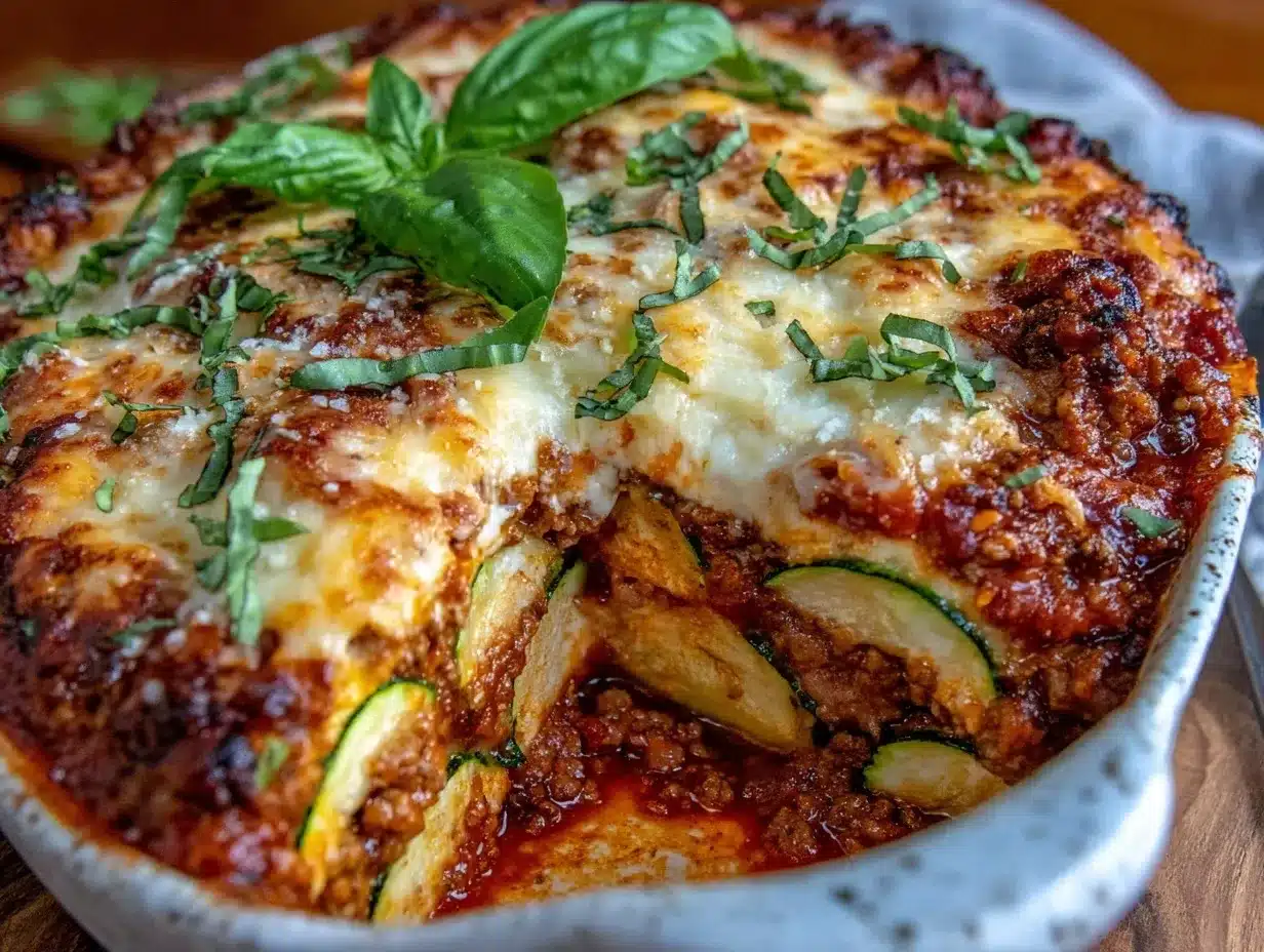 healthy low-carb zucchini lasagna preparation steps
