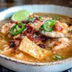 high-protein chicken tortilla soup - featured image