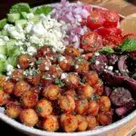 high-protein mediterranean chickpea salad - featured image