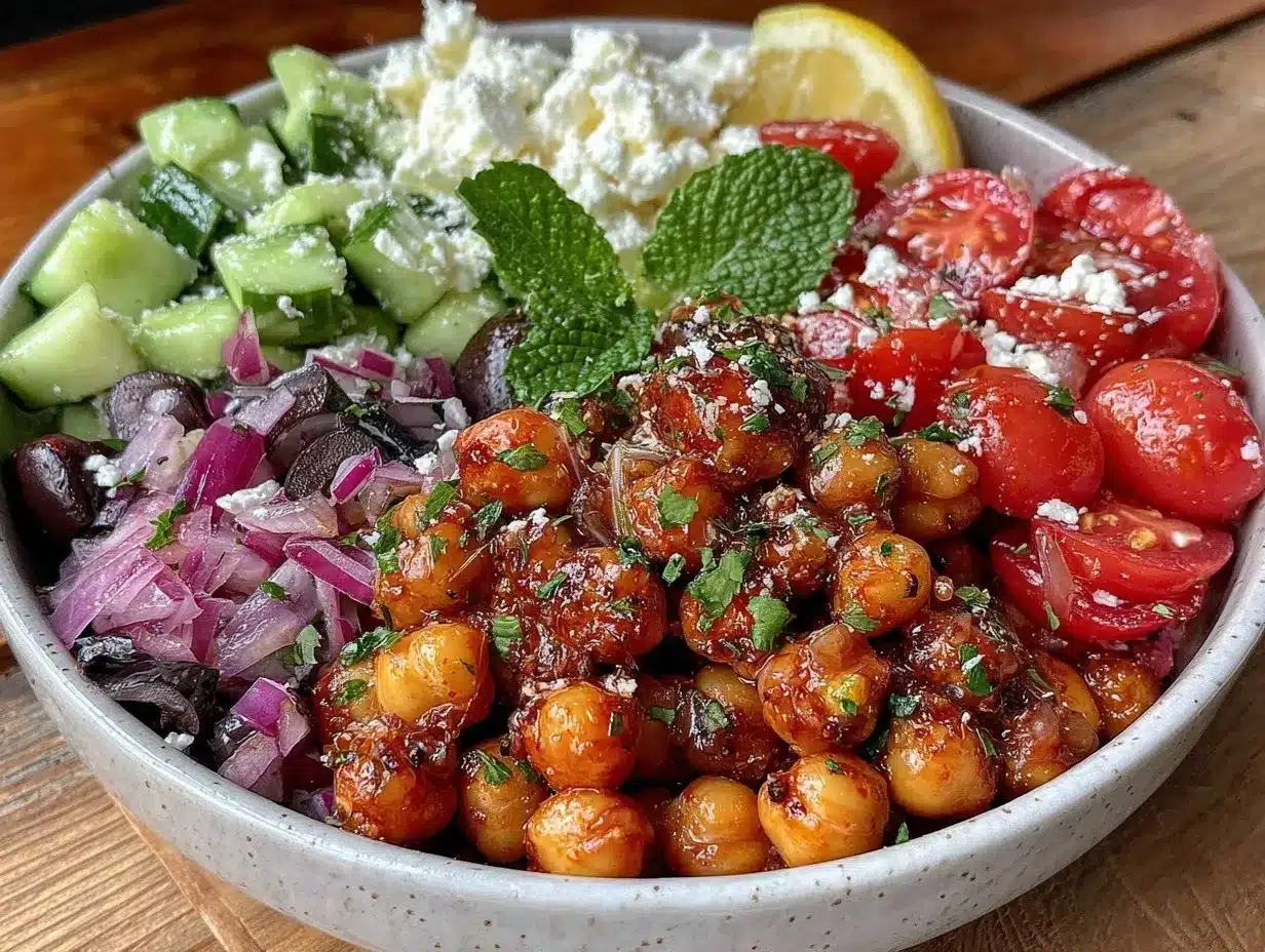 high-protein mediterranean chickpea salad preparation steps