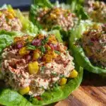 high-protein tuna salad lettuce wraps - featured image