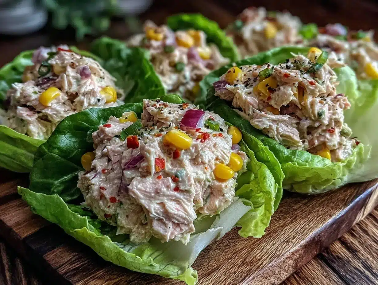 high-protein tuna salad lettuce wraps preparation steps