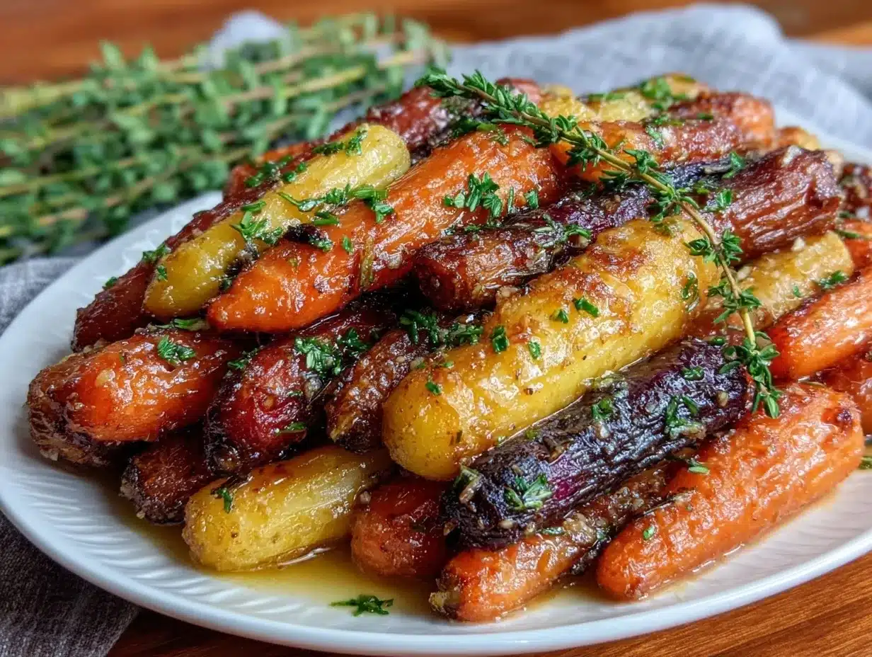 honey glazed rainbow carrots preparation steps