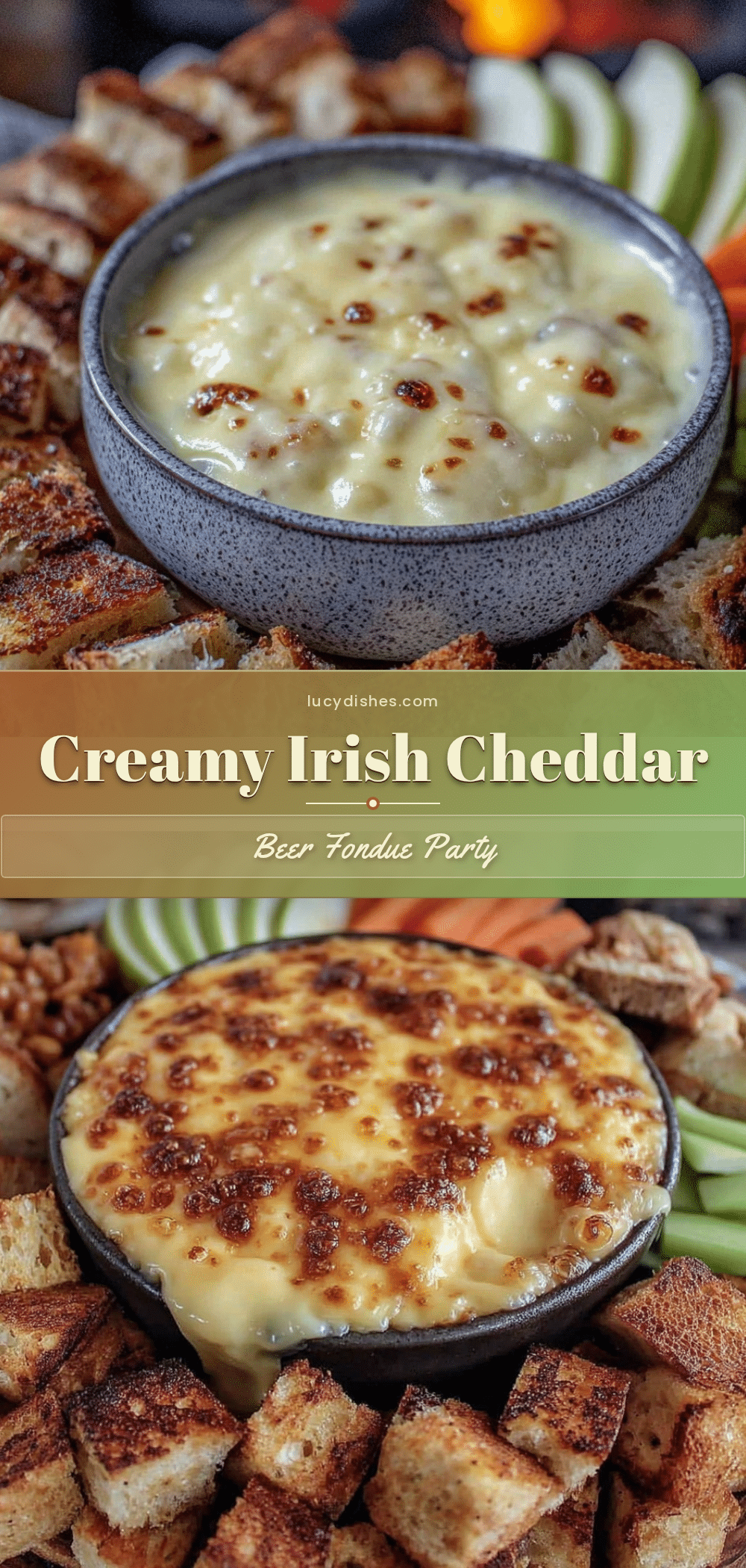 Irish cheddar and beer fondue recipe