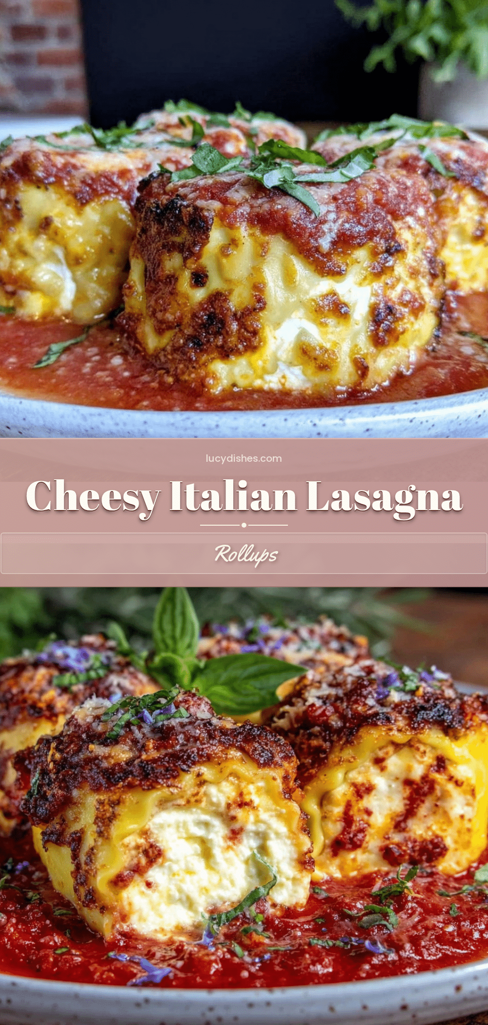 Italian lasagna rollups recipe