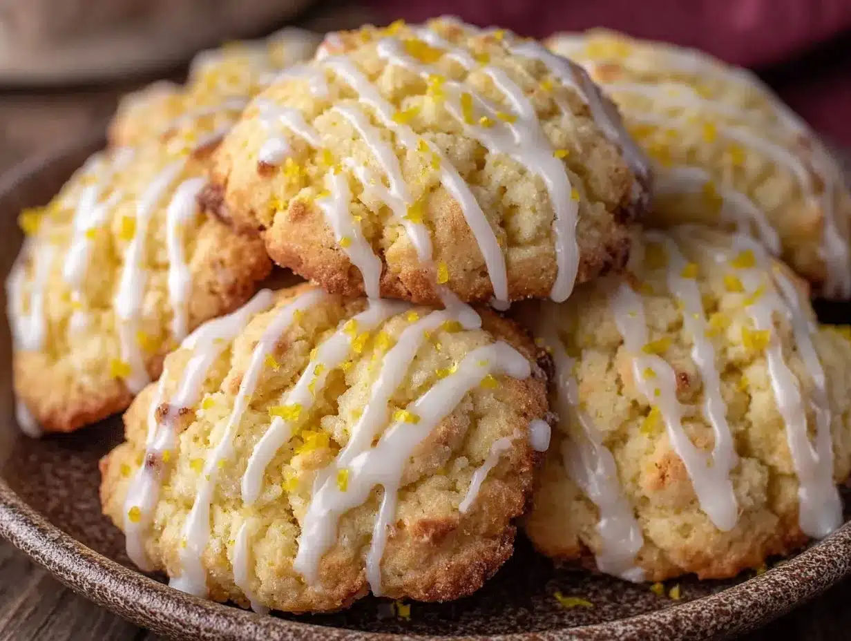 Italian lemon ricotta cookies preparation steps