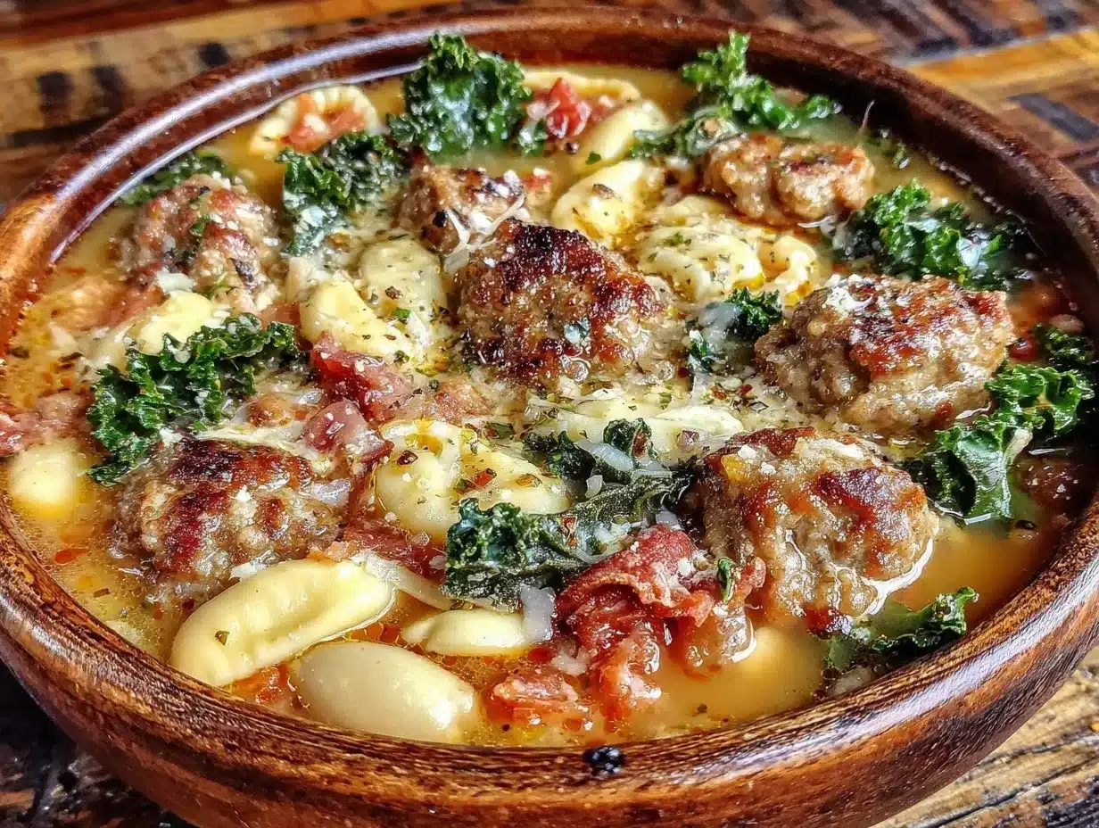 Italian sausage and white bean soup preparation steps