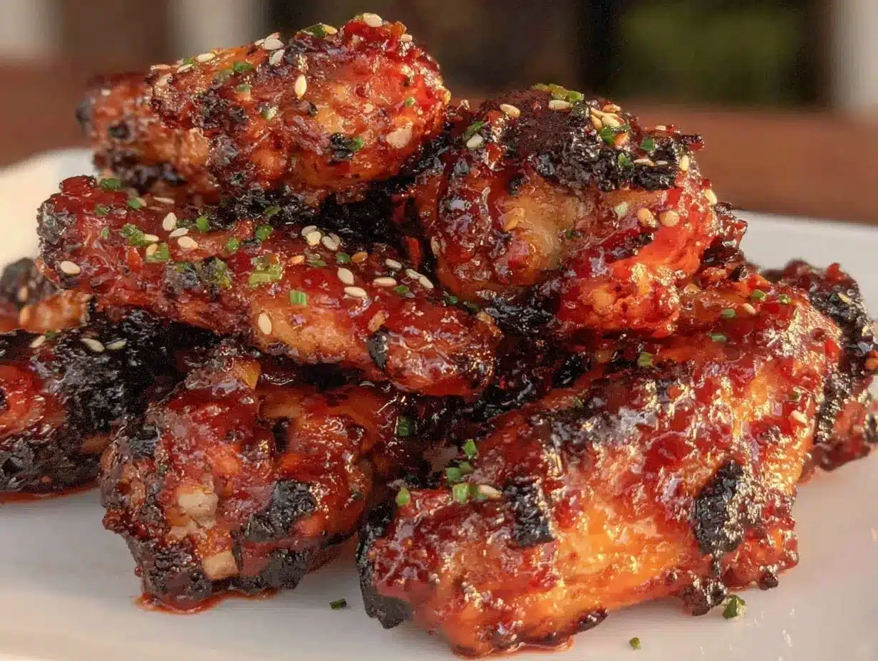 Korean BBQ chicken wings preparation steps