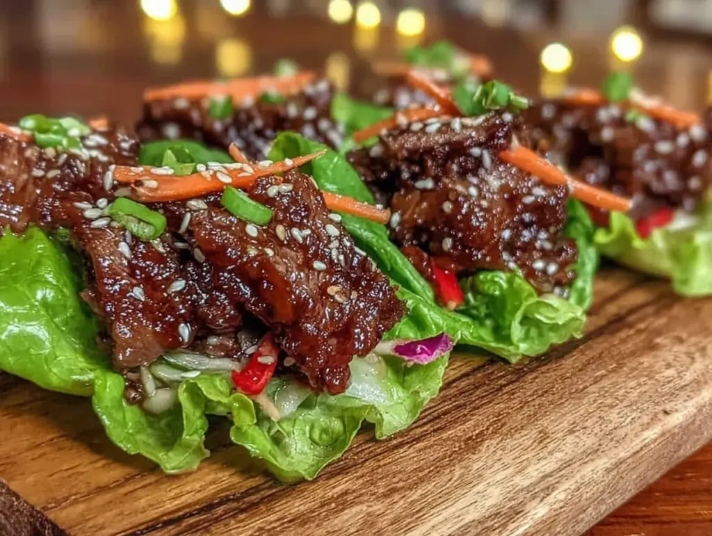 korean beef bulgogi lettuce wraps - featured image