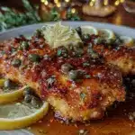 lemon butter chicken piccata - featured image