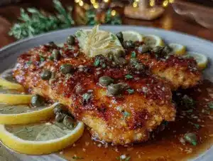 lemon butter chicken piccata - featured image