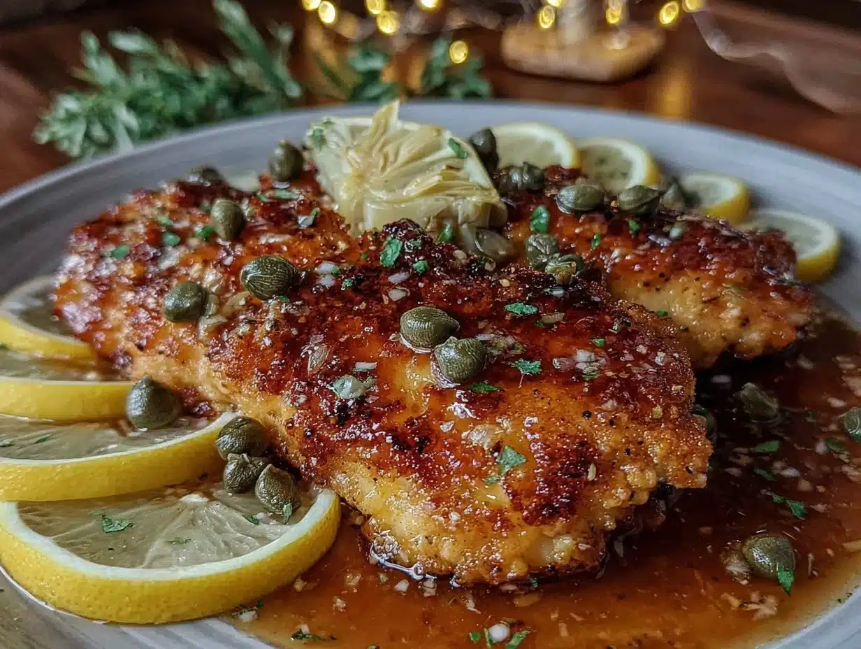 lemon butter chicken piccata - featured image