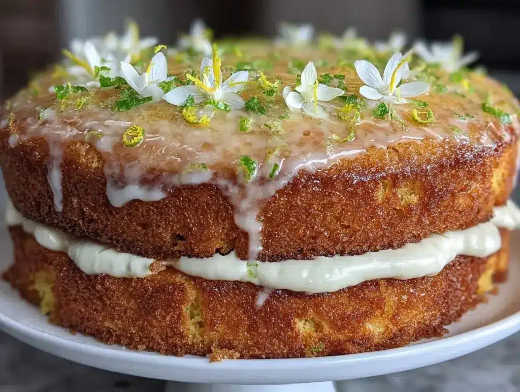 lemon drizzle layer cake - featured image
