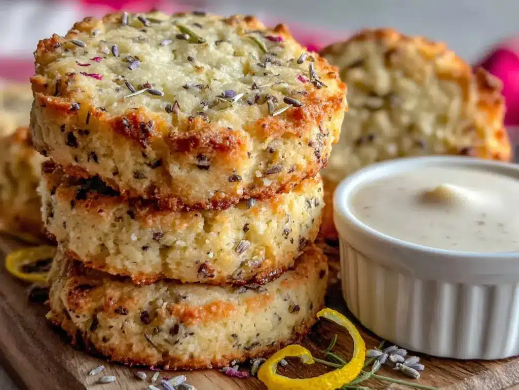 lemon lavender shortbread cookies - featured image