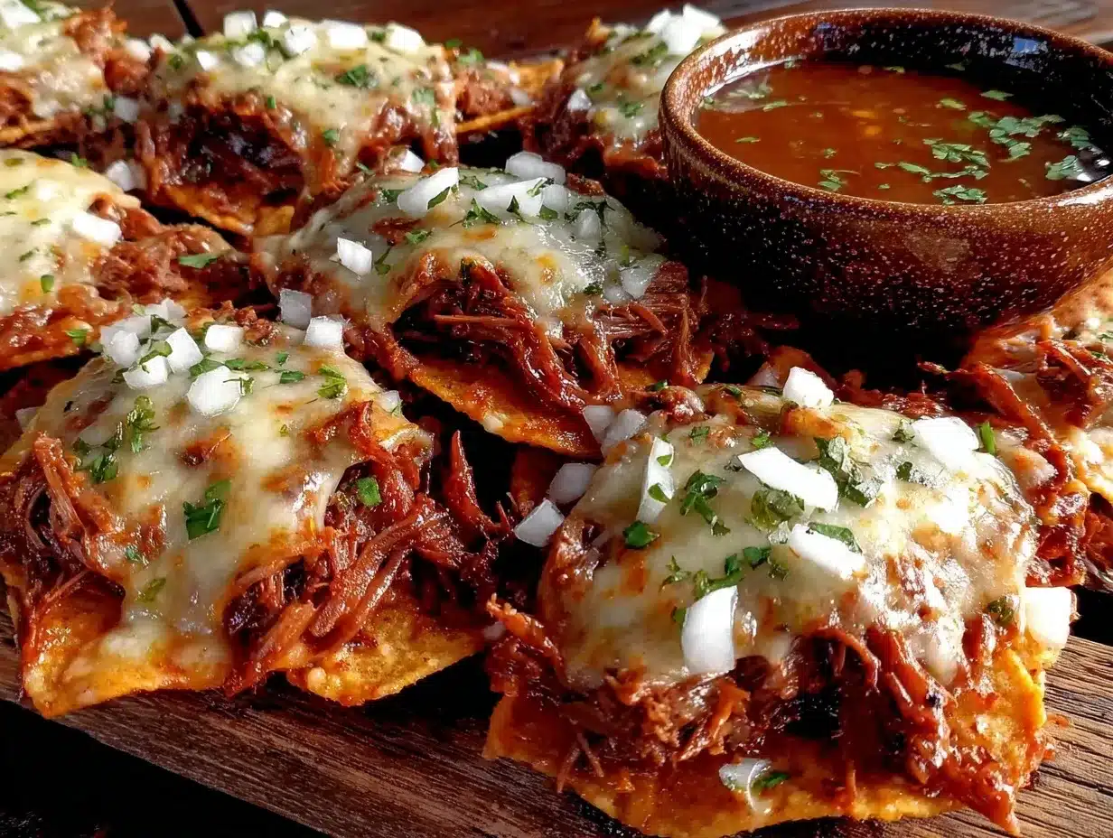 loaded nachos with birria beef preparation steps