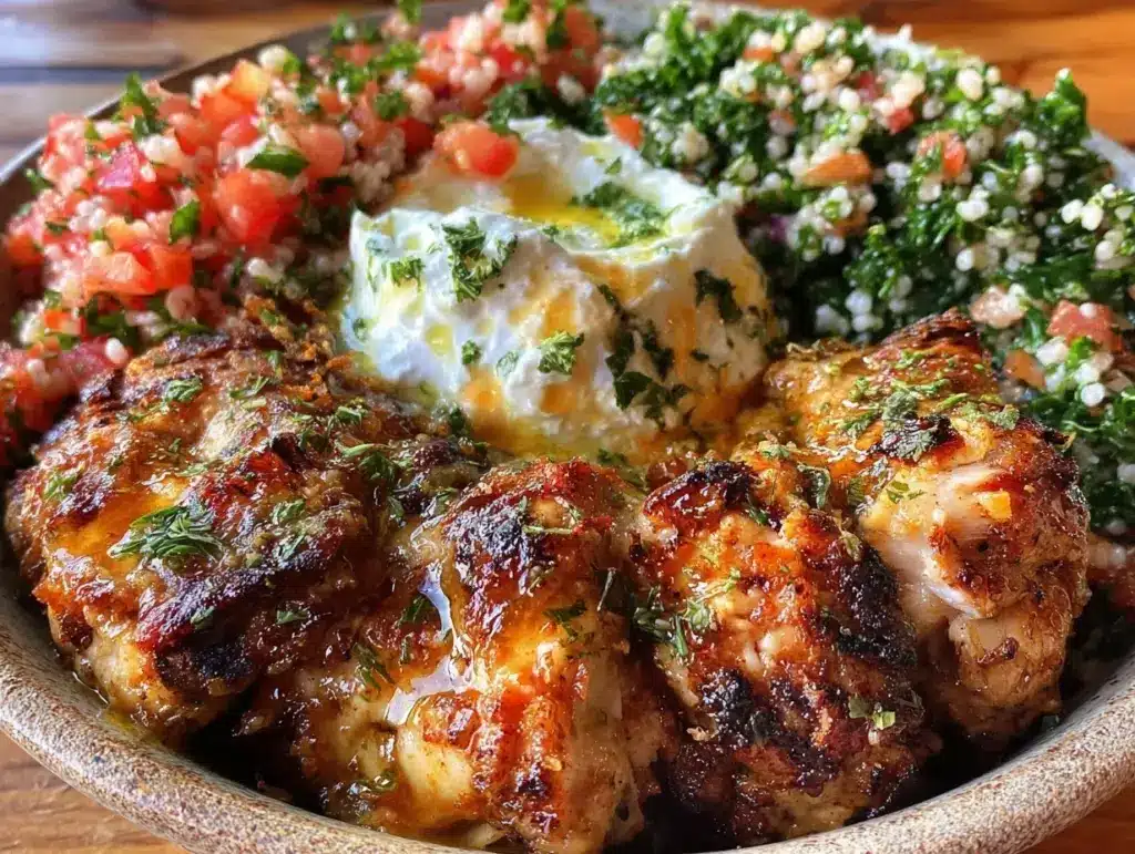 Mediterranean chicken bowls - featured image
