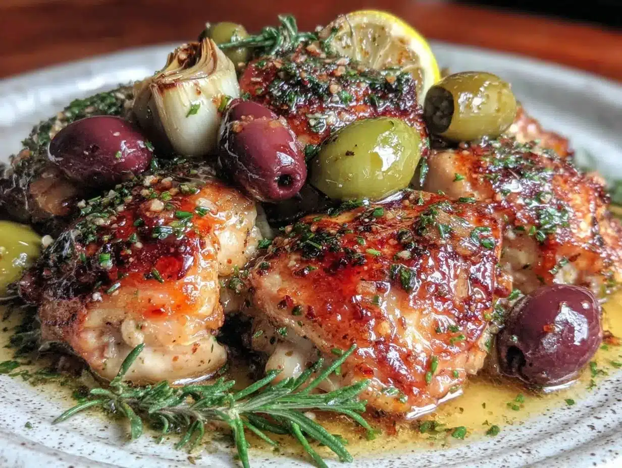 Mediterranean lemon chicken preparation steps