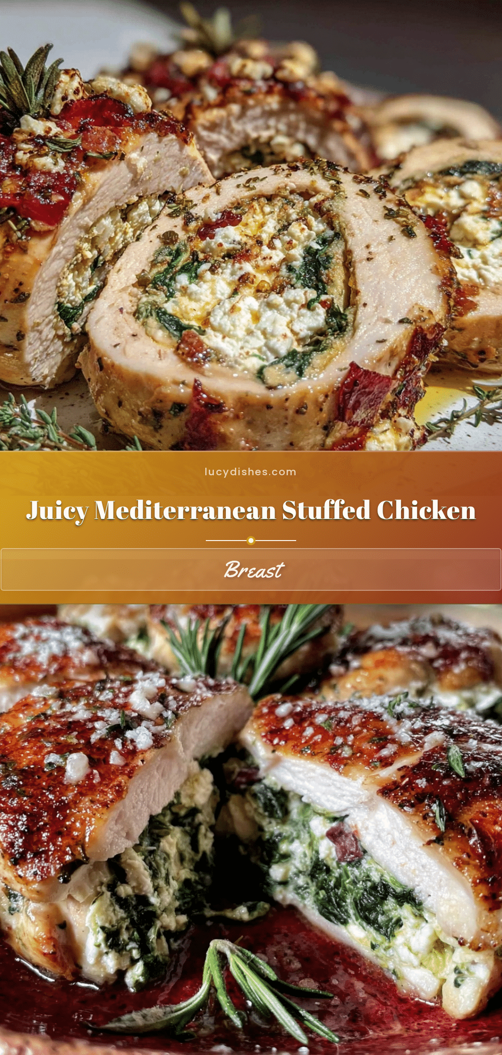 Mediterranean stuffed chicken breast recipe