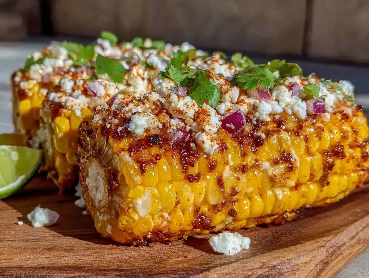 Mexican street corn elote preparation steps