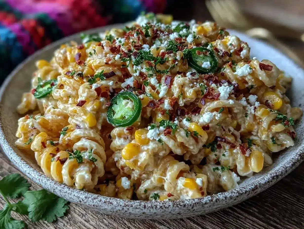 mexican street corn pasta salad preparation steps