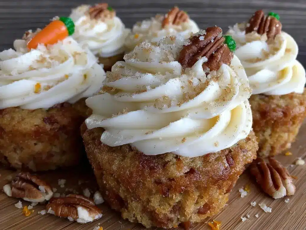 mini carrot cake cupcakes - featured image