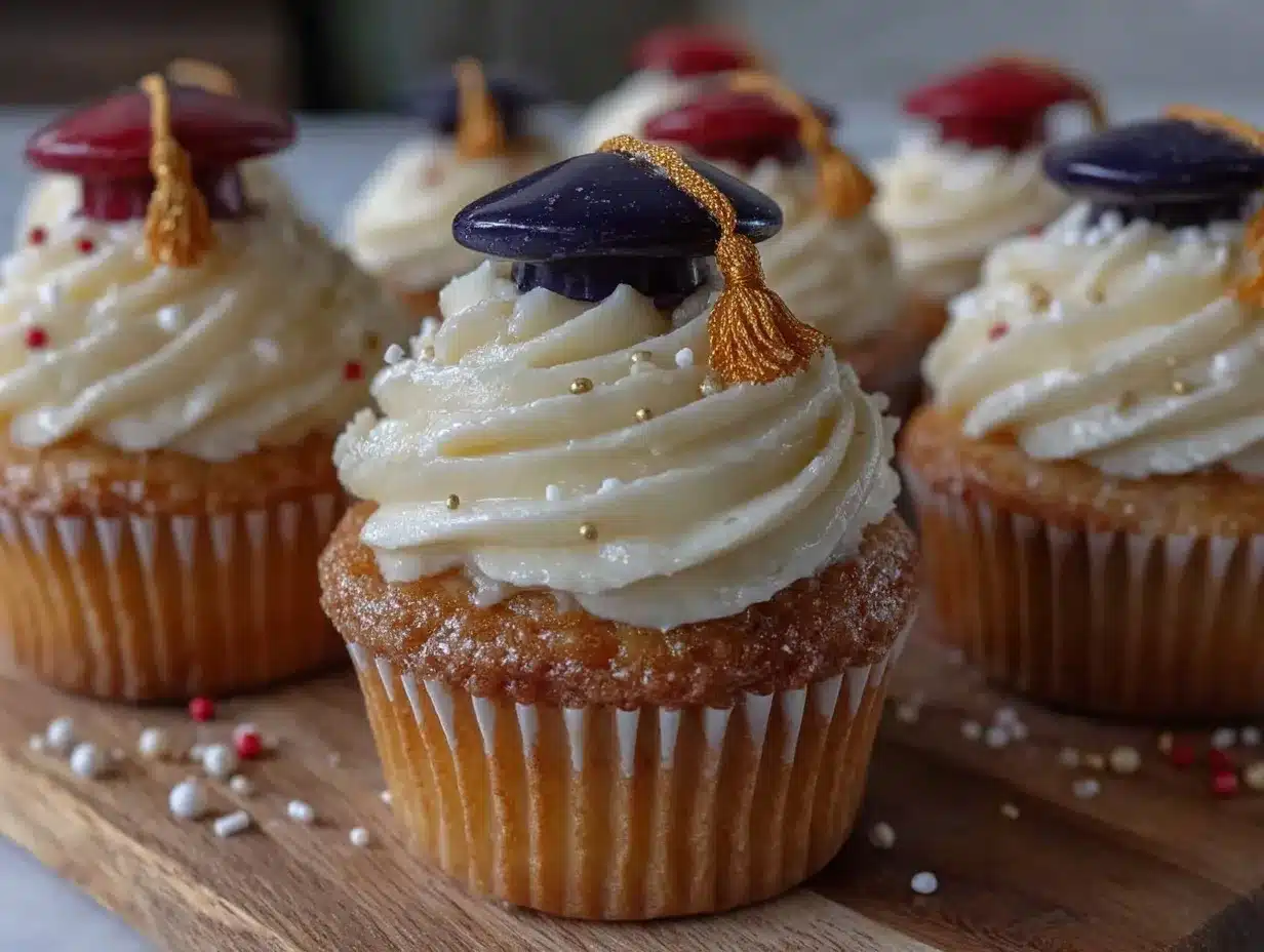 mini graduation cupcakes preparation steps