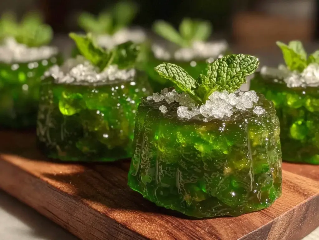 mint julep jello shots - featured image