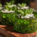 mint julep jello shots - featured image