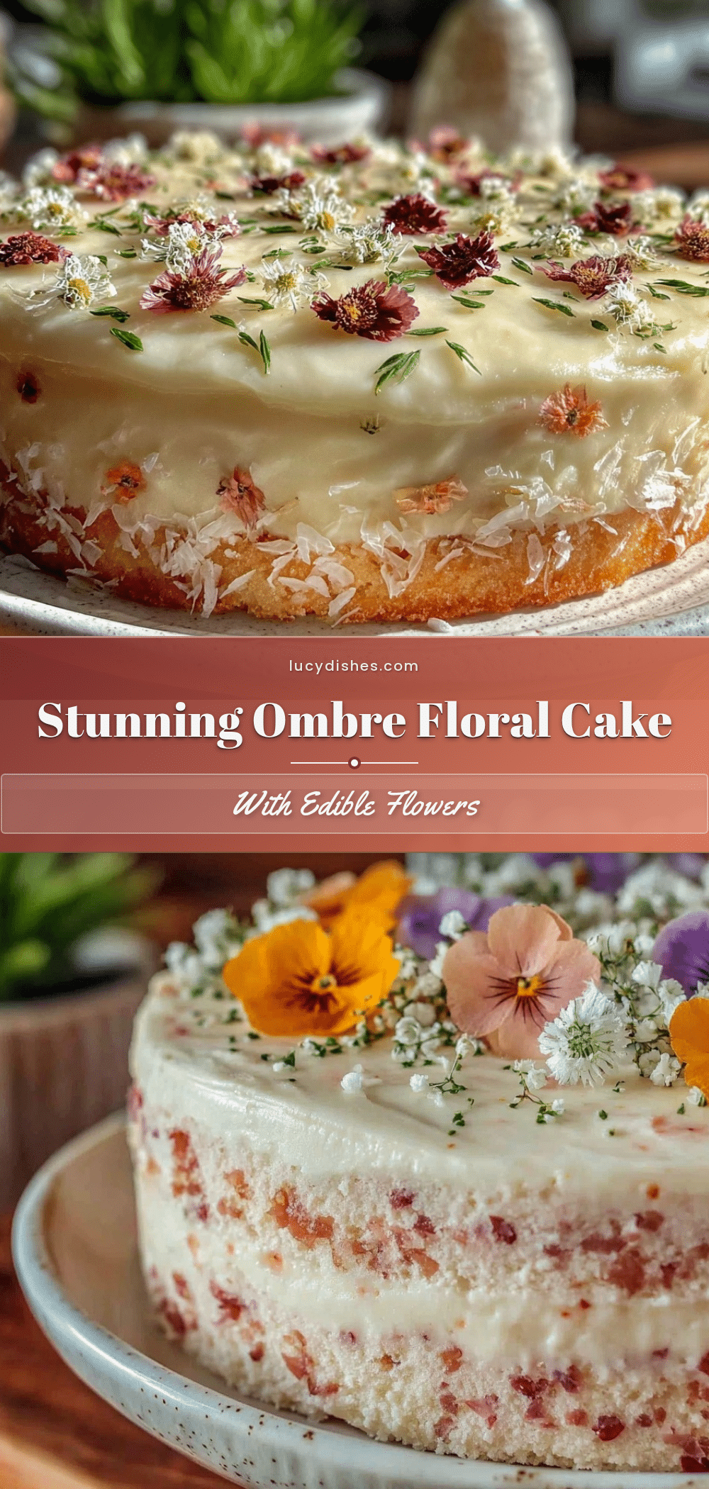 ombre floral cake recipe