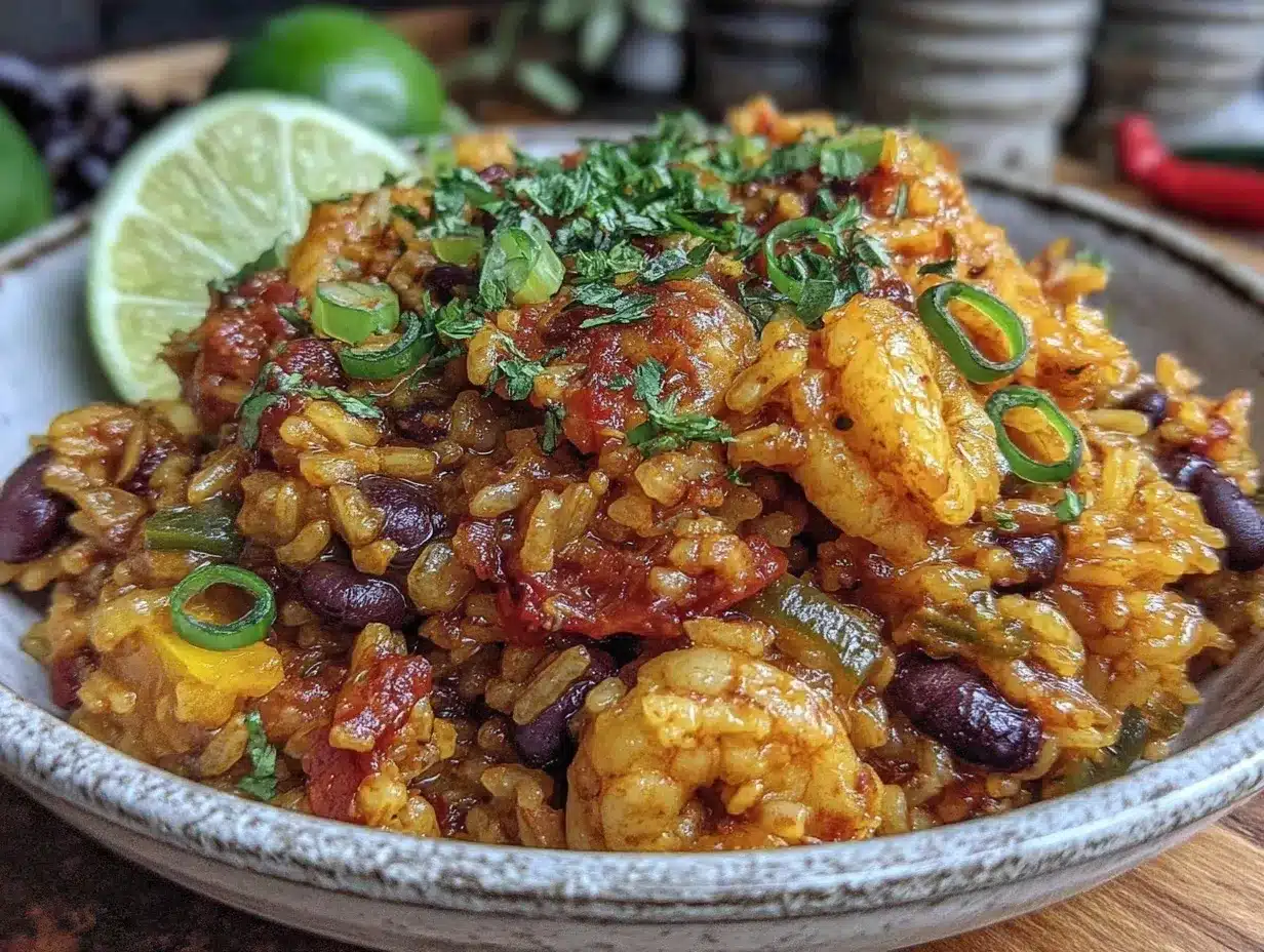 one-pot mexican rice and beans preparation steps