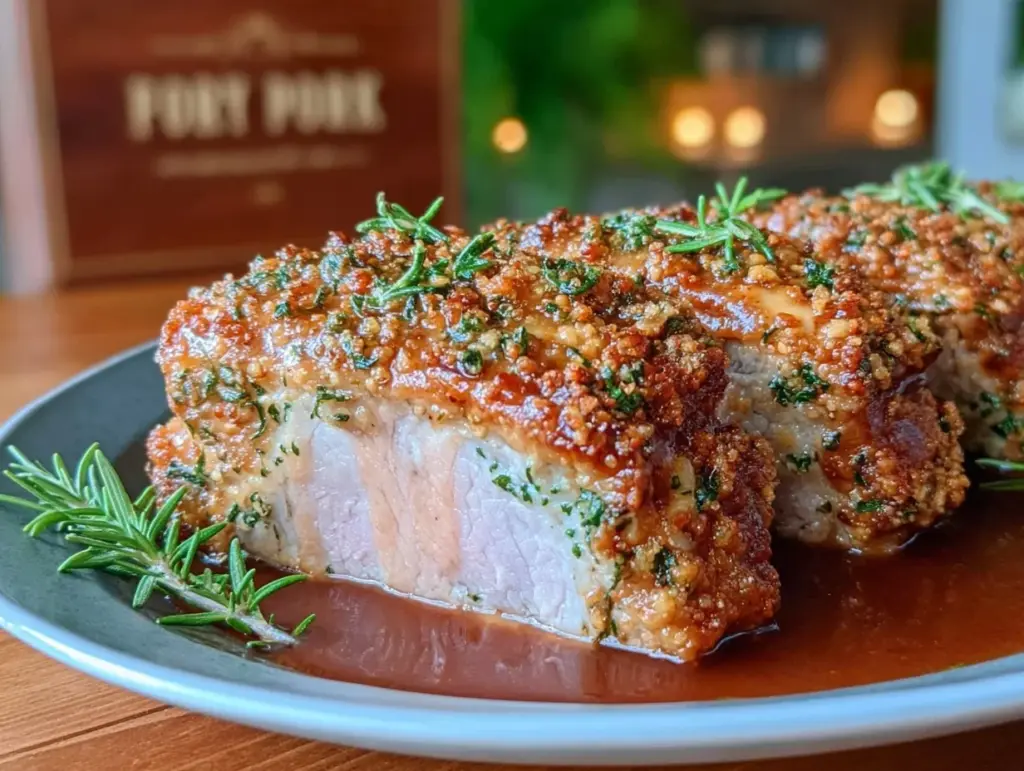 oven roasted rack of pork - featured image