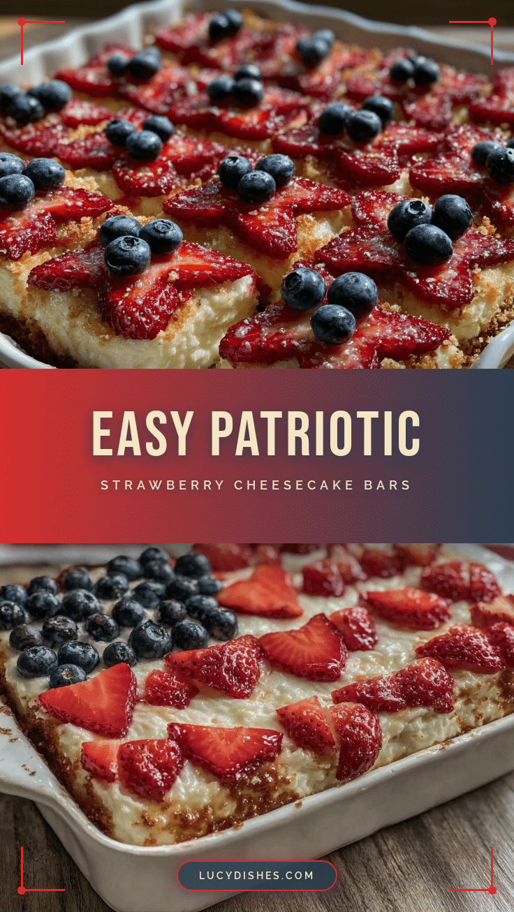 patriotic strawberry cheesecake bars recipe