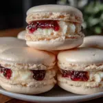 perfect French macarons with raspberry filling - featured image