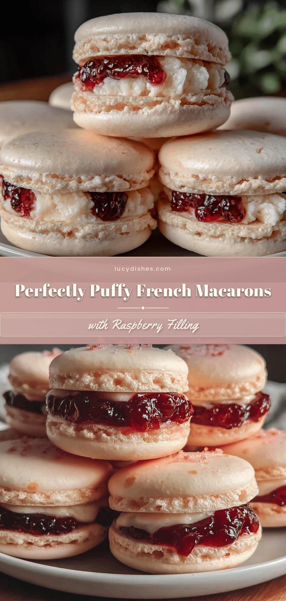 perfect French macarons with raspberry filling recipe